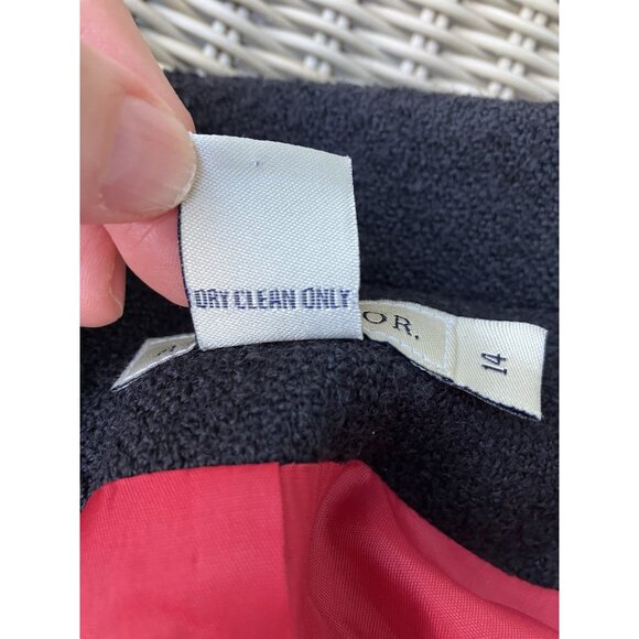 Vintage 90s Womens Black Blazer Frog Closures Soutache Trim Size‎ 14 Made in USA - Picture 9 of 10